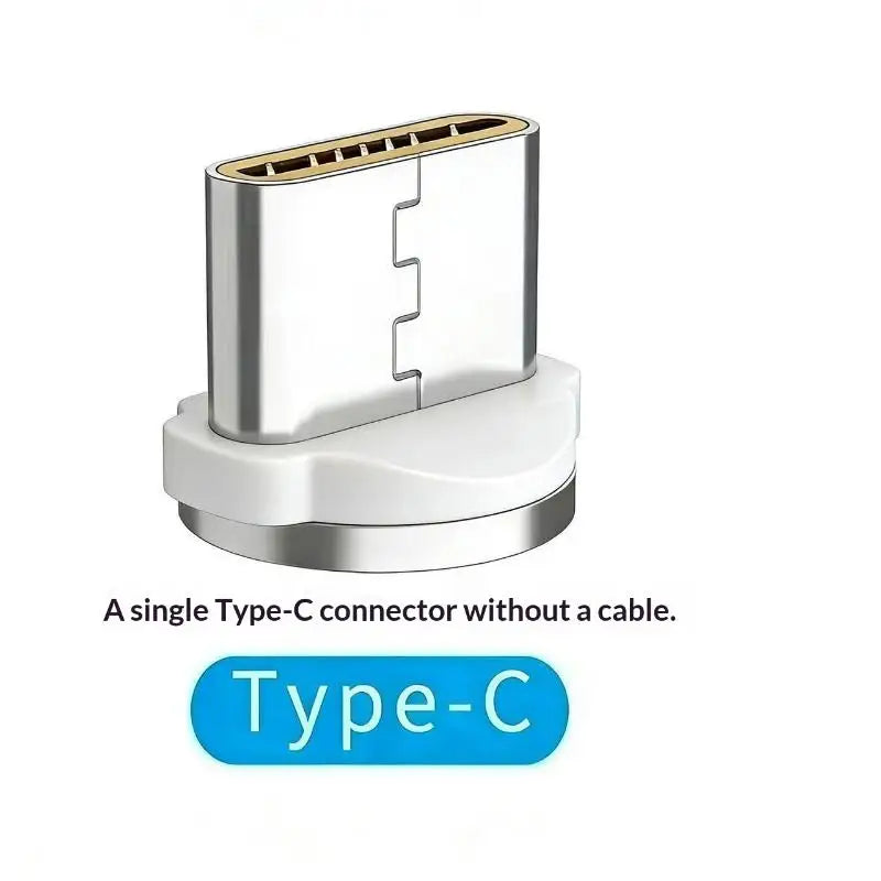 10Pcs Type C Magnetic Charging Head 2.4A Fast Charge Data Transmission Replacement Aluminum Alloy Connector Qme