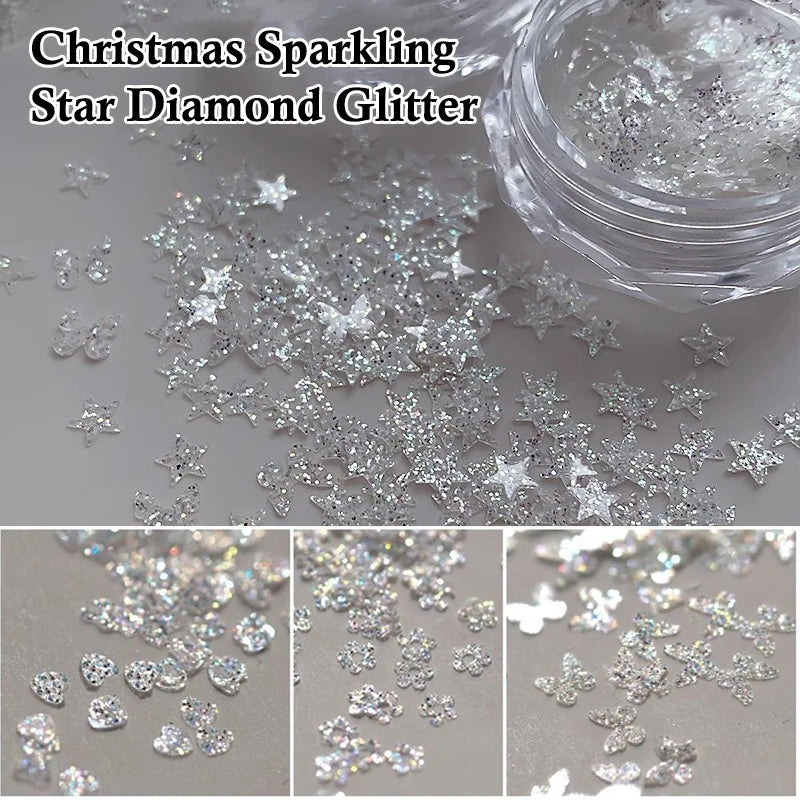 Holographic Lights Fantasy Nail Art Sequins Glitter Girls DIY Glamour Qme