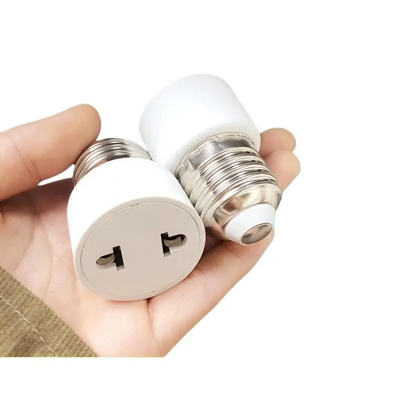 1PC Lamp Socket US/EU Without Light Practical White E27 Plug Bulb Holder Light Fixture Bulb Base Adapter DIY Accessories. Qme