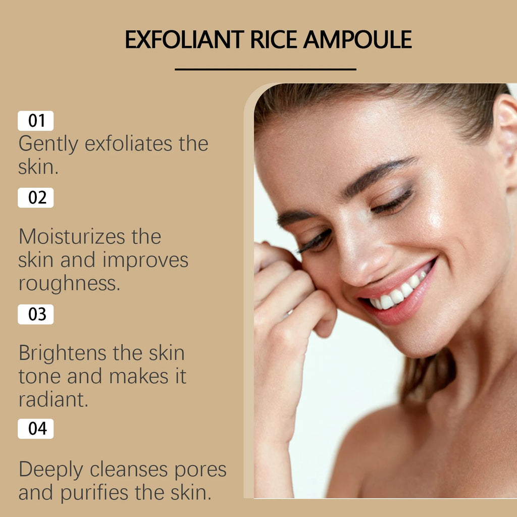Rice Exfoliating Essence Dead Skin Removal Brightening Oil Control Moisturizing Improve Roughness Soft Skin Smooth Exfoliating Qme
