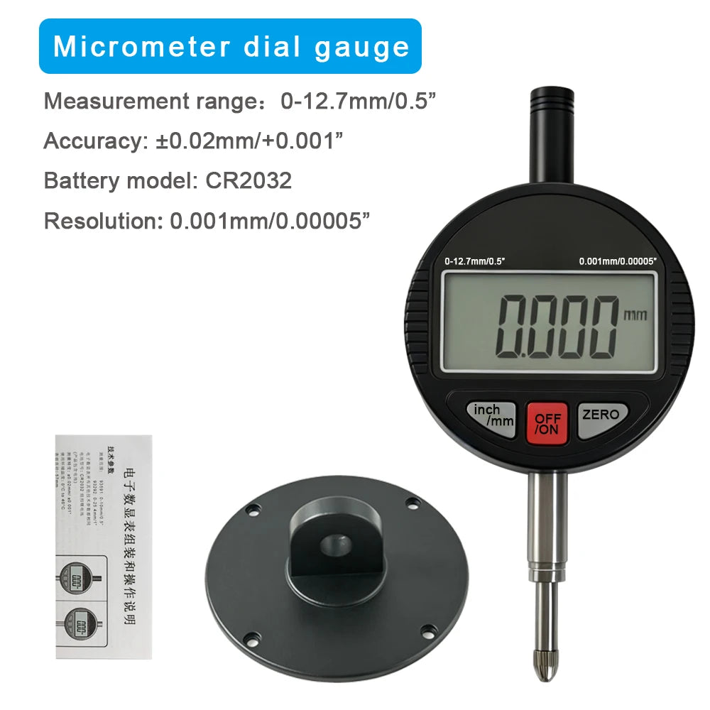 0- 0 5 1 Range Gauge Digital Dial Indicator Precision Tool 005 0005 Qme