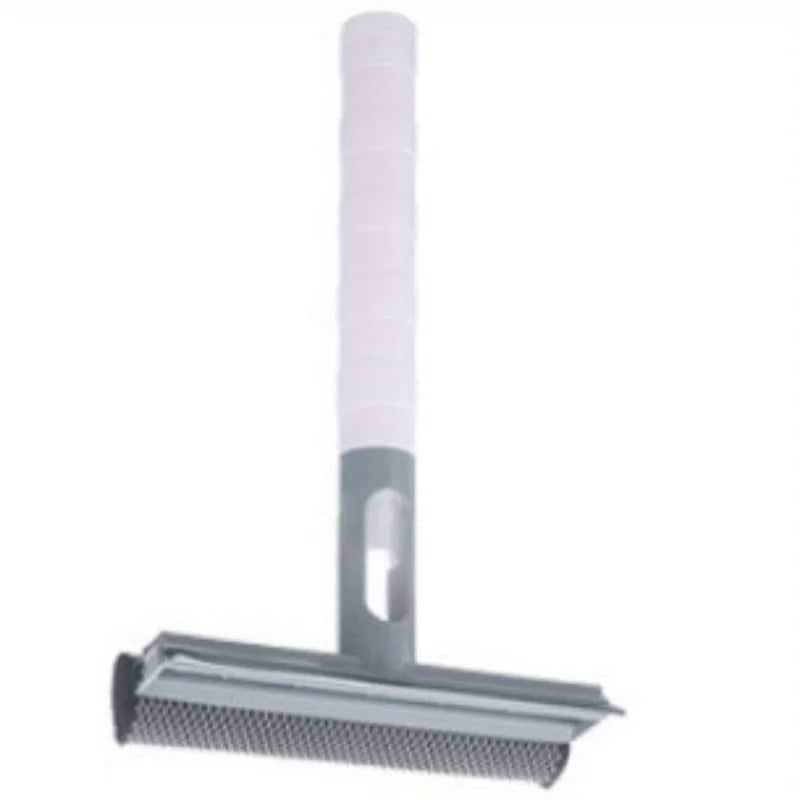 Car Glass Cleaner, 3 In 1 Multidirectional Rotation Spray Glass Wiper Window Squeegee, With Spray And Sponge Qme Blue