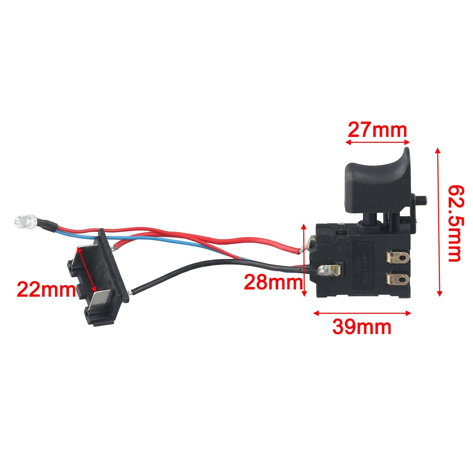 21V Replacement Electric Drill Dustproof Speed Control Trigger Switch For Cordless Power Tools Accessories Qme