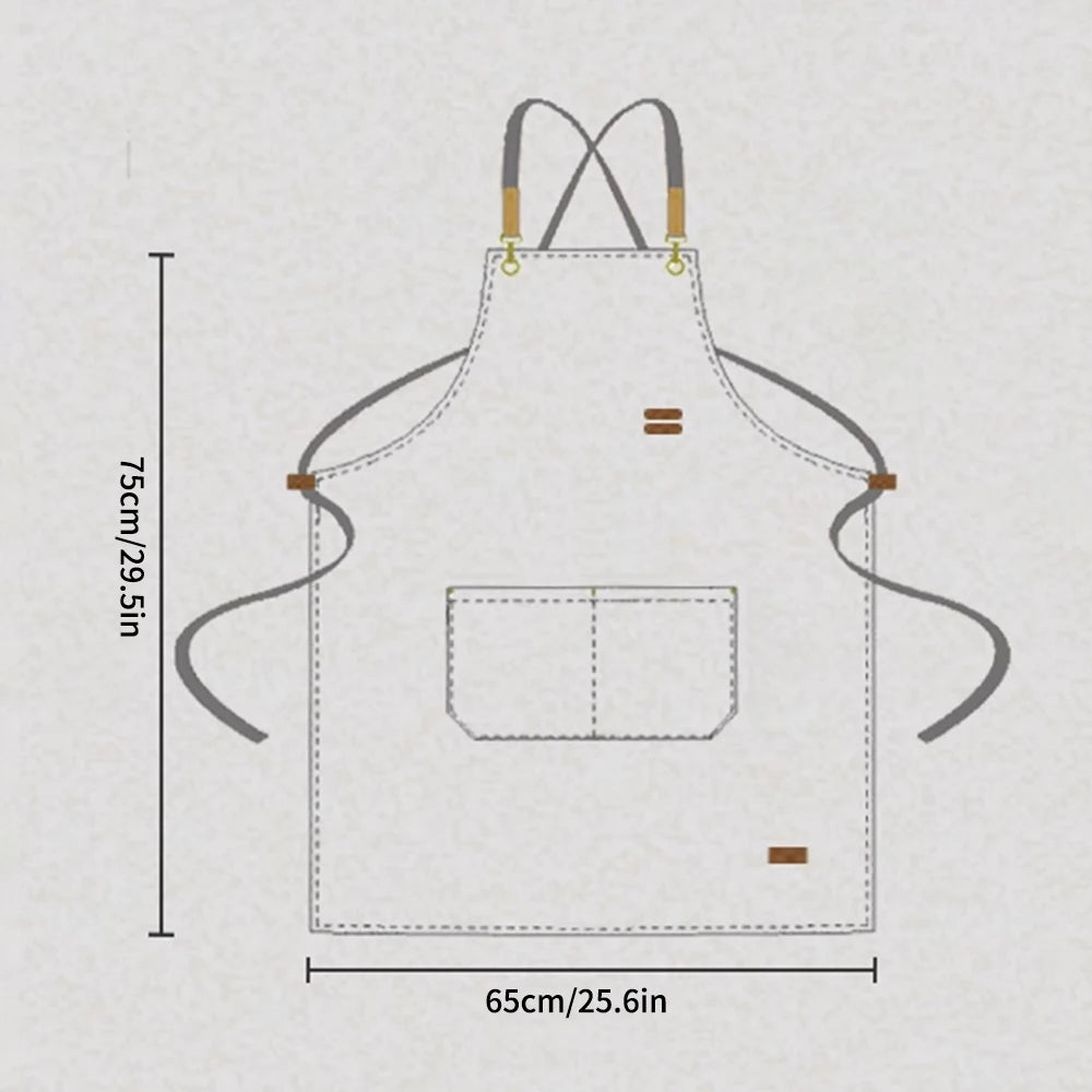 Home Canvas Apron Custom Catering Milk Tea Shop Flower Shop Supermarket Cake Shop Special Work Clothes Qme