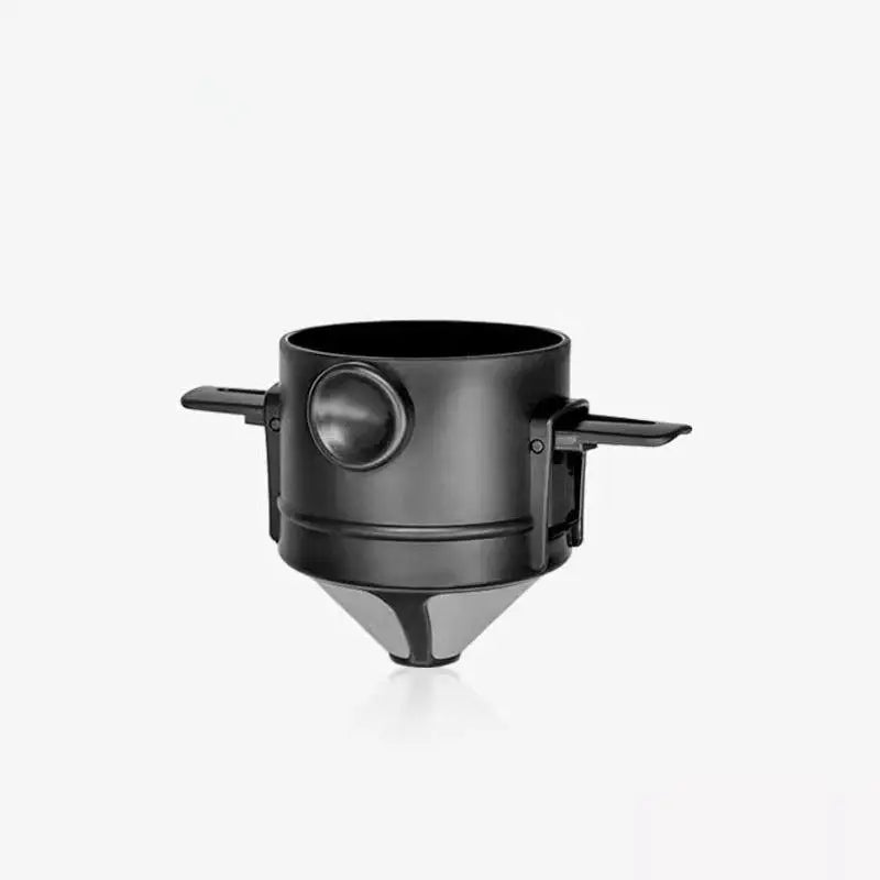Coffee Filter Cup Foldable Reusable Dripper Dual Layer Mesh Pour Over Qme Black