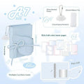 Angel Wings Notebook Cute 3 Fold Binder Journal PU Leather Multi Qme B