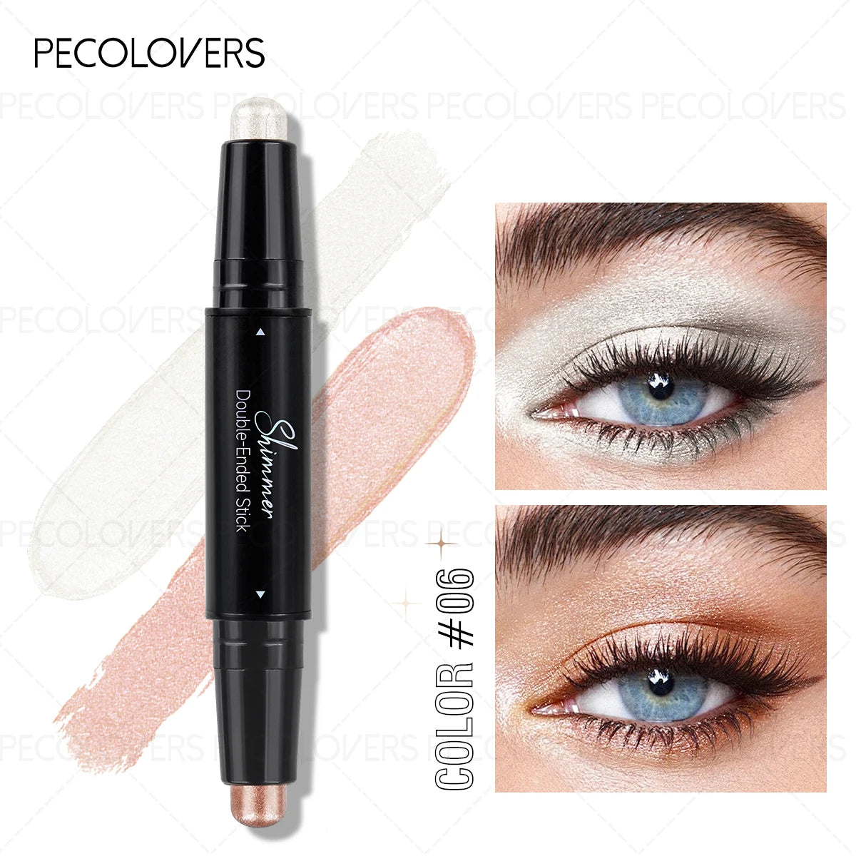 Double-ended Eyeshadow Stick Eye Highlighter Two-color Application Qme 06