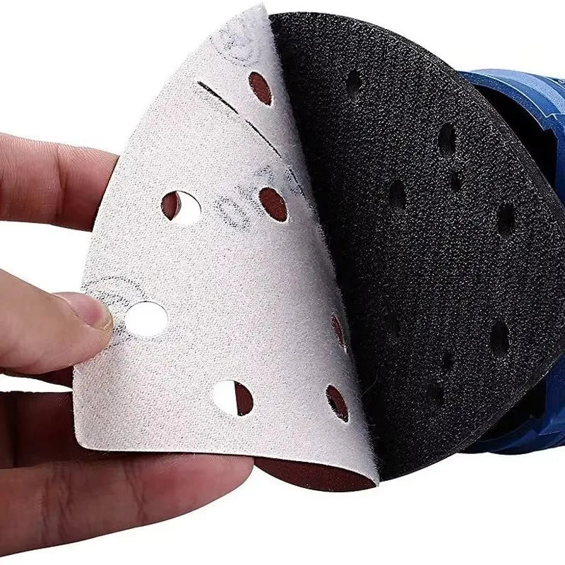 10/20/40 PCS 11Holes Mouse 40-240 Grits Paper Detail Sanding Sander Sander PSM Triangular Sandpaper Detail Multi Qme