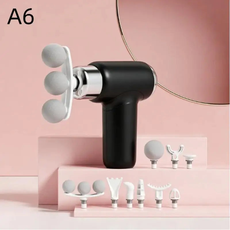 Mini Upgraded Fascia Gun Replaceable Heads Silent Muscle Relaxation Qme A6 USB Type-C