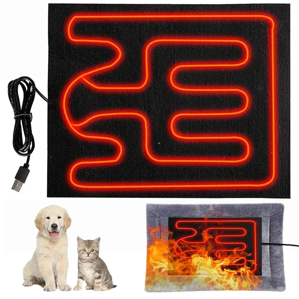 NEW USB Seat Cushion Heater USB Heating Film Warm Folding Heated Sheet Car Seat Mat Cushion Pet Reptile Winter Warm Pads Qme