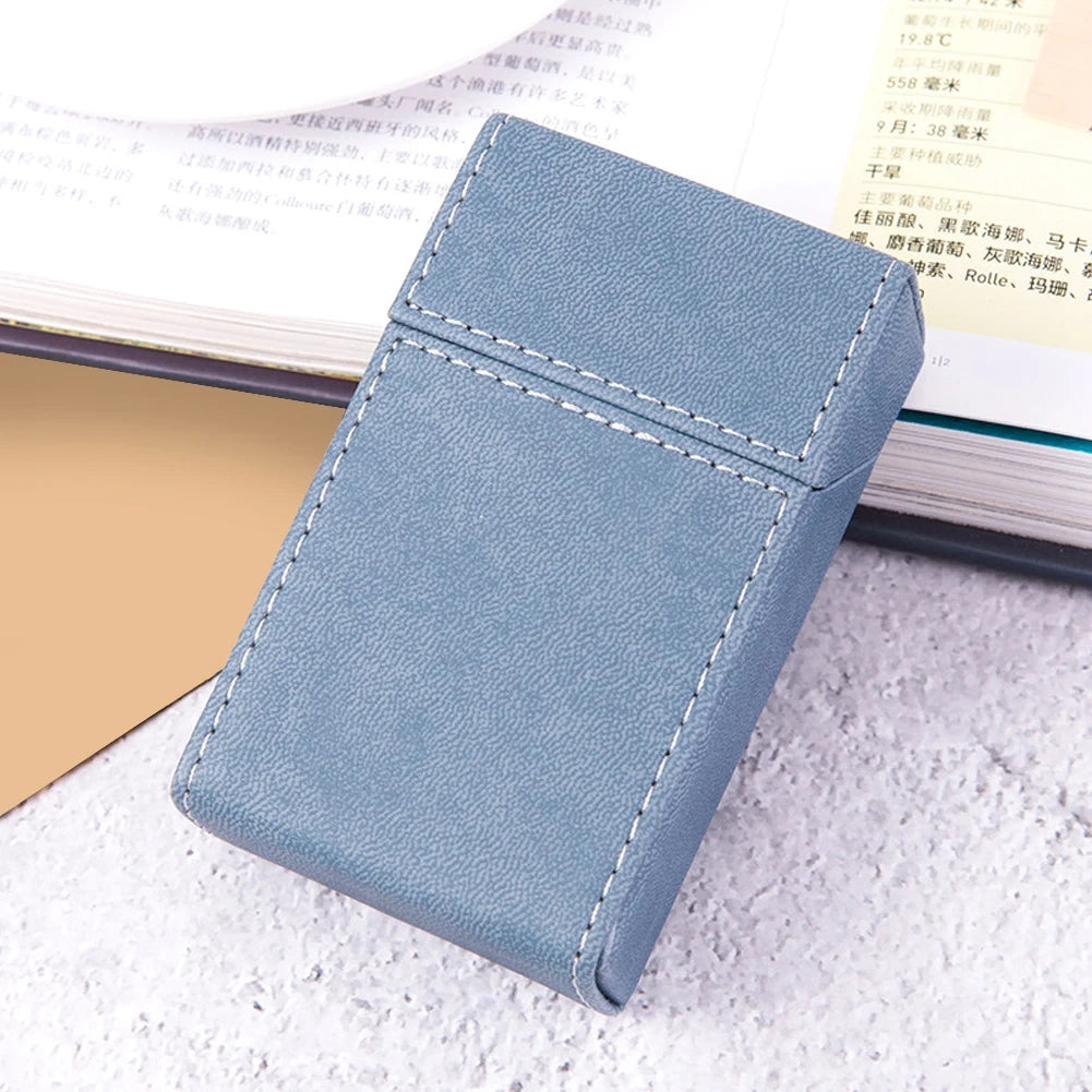 Elegant Portable Cigarette Case 20PCS Capacity Storage Box Protective Slim Metal Style Cigarette Holder Travel Pocket Box Qme