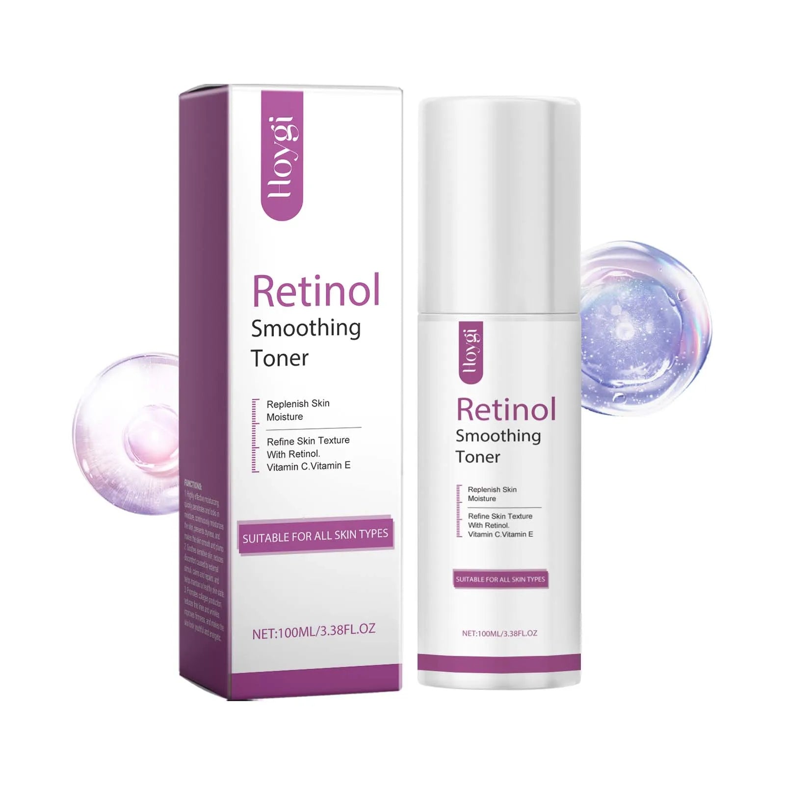 100ml Retinol Hydrating Toner Firming Lifting Fade Fine Lines Improves Dullness Brightening Smoothing Deep Nourishing Skin Care Qme 100ml Boxed