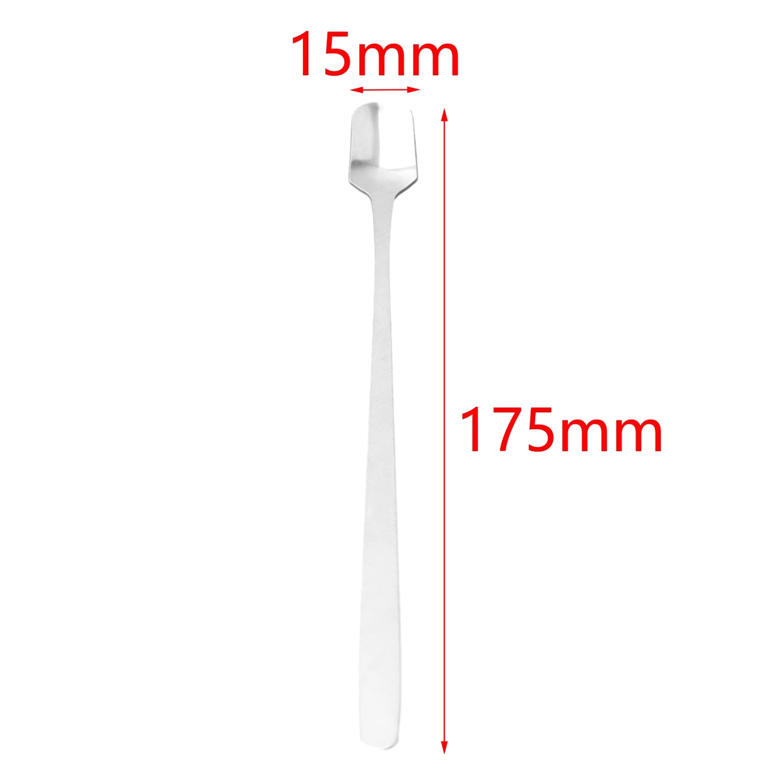 Kitchen Bar Tea Long-Handle Coffee Stirrers Milk Spoon Teaspoon Coffeeware Coffee-Scoop Kitchen Teaspoons Tableware Accessories Qme Silver 17cm