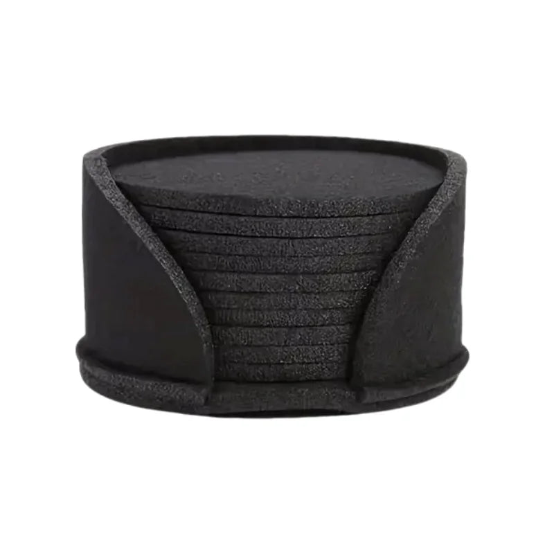 10PCS Felt Coaster Set 10cm Round Anti scalding Heat Resistant Drink Mug Plate Placemats Table Protector Pad Kitchen Accessories Qme Black