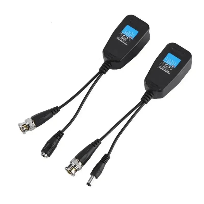 1 Pair DC-8MHZ Passive CCTV Coax BNC Video Power Balun Transceiver to RJ45 Connector Transmission Qme