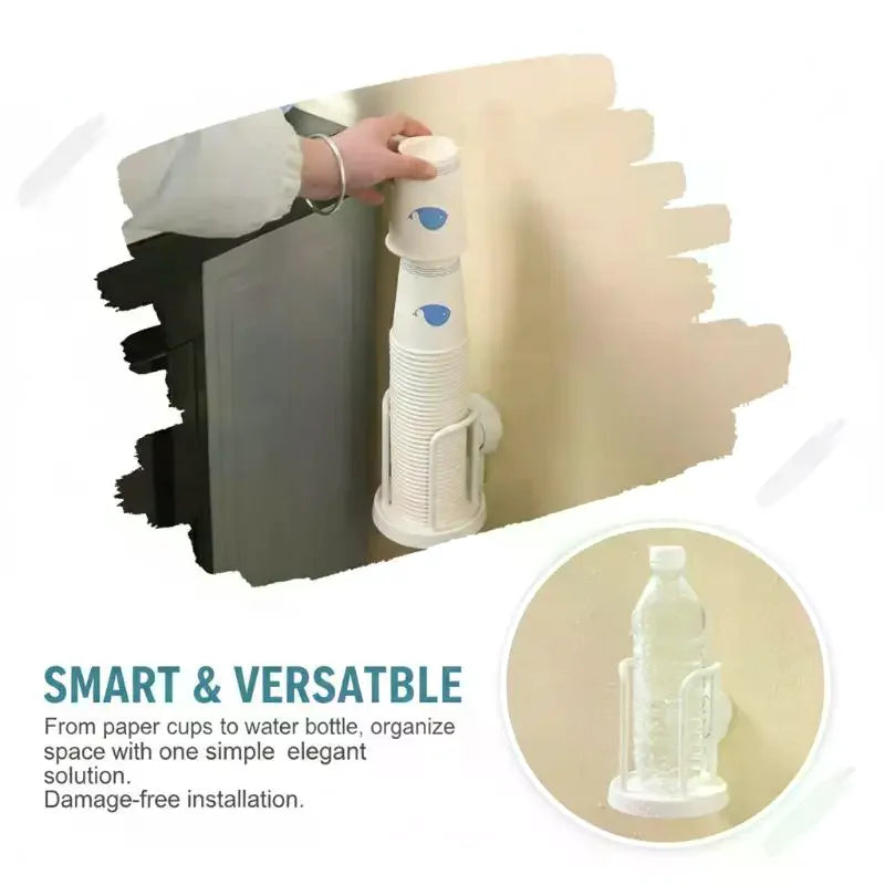 Household Disposable Paper Cup Holder Suction Wall Mount Desktop Qme