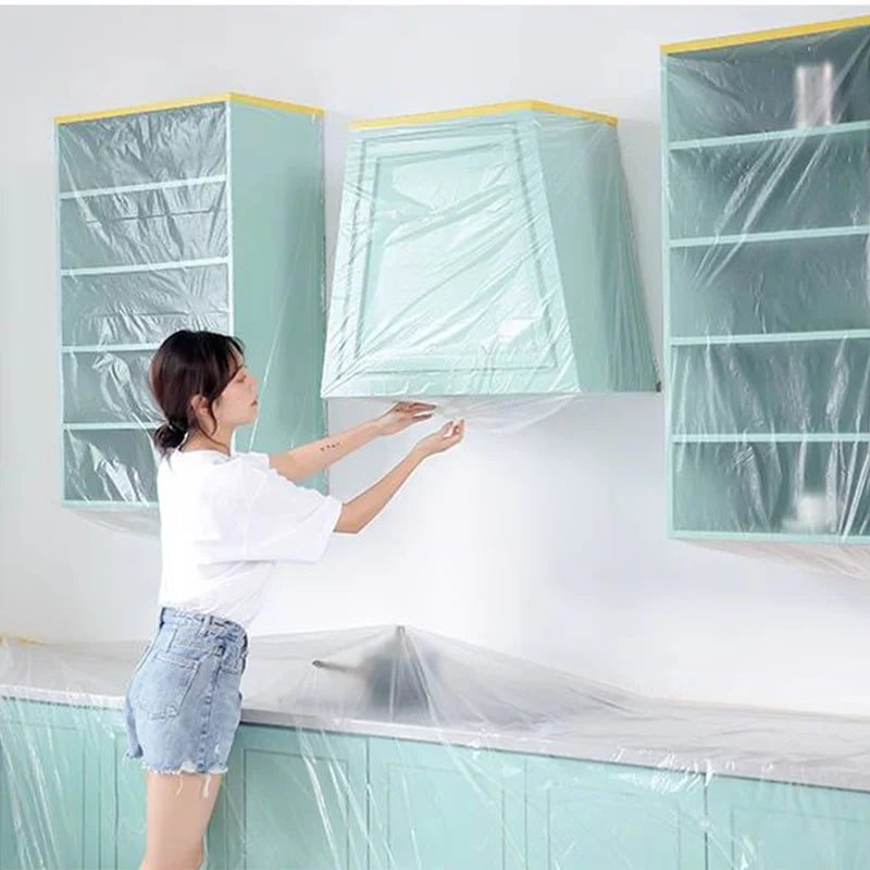 Dust cover, dust-proof film, household renovation furniture protective plastic transparent sheet for dust protection Qme