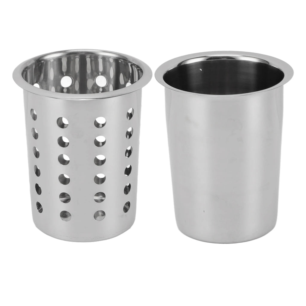 Stainless Steel Utensil Holder Large Capacity Mess Proof Kitchen Utensil Holder for Countertop for Knife for Chopsticks Qme