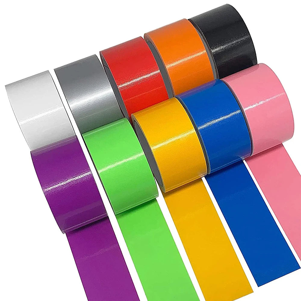 4.5cm*10m Colored Extra Strong Self-adhesive Tape Waterproof Heavy Duty No Residue Craft Duct Tape for DIY Art Packaging Coding Qme
