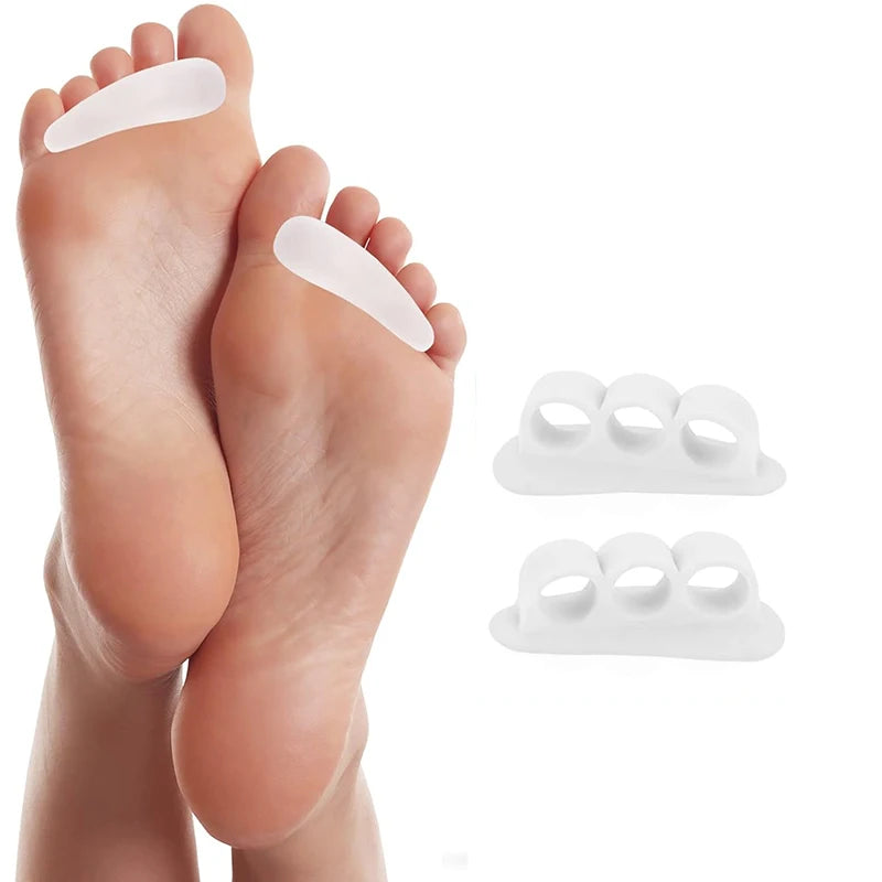 1Pair Silicone Gel Hammer Toe Straightener Corrector Curled Toes Feet Qme