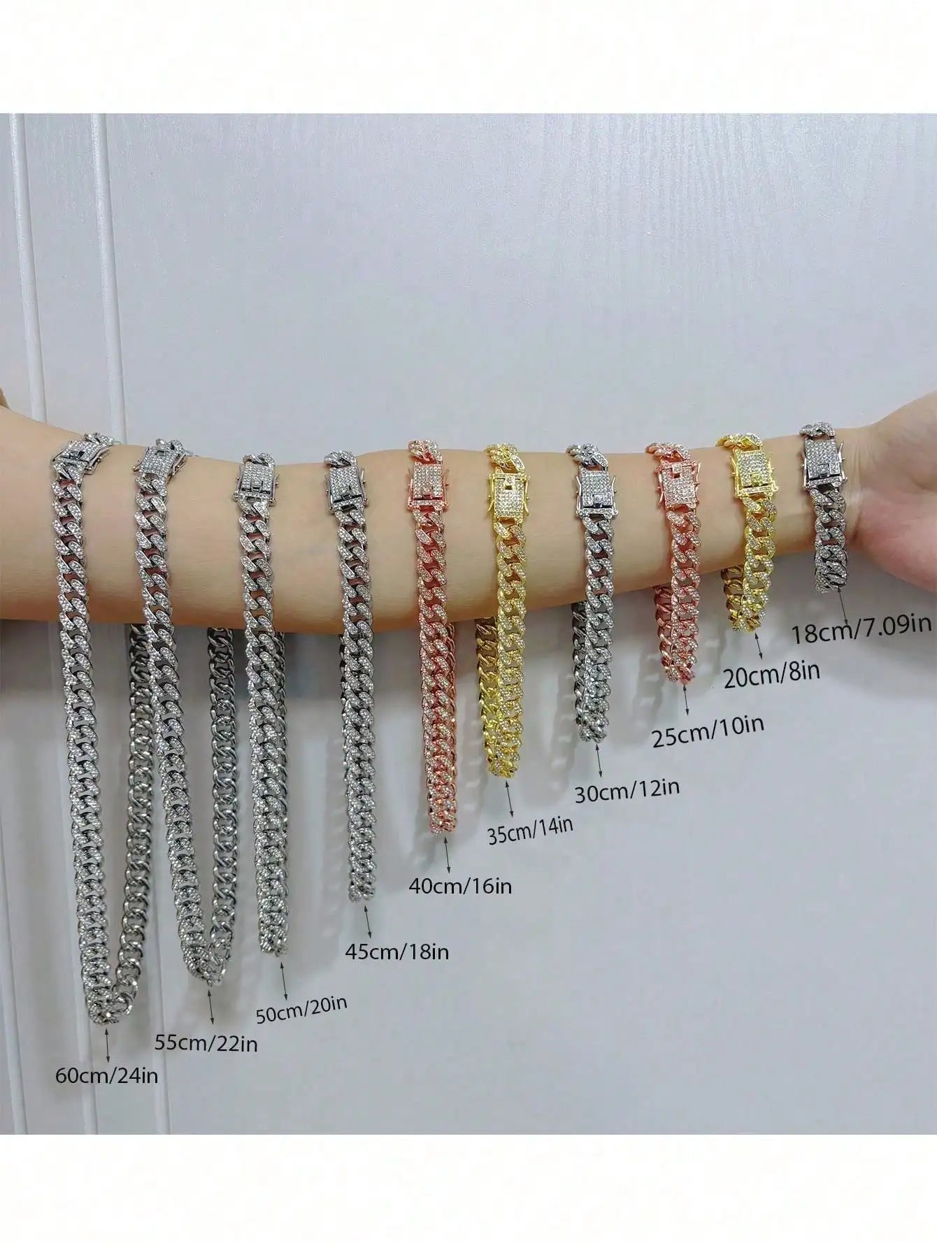 Hip-hop Pet Cuban Chain Dog Faux Diamond Necklace Alloy Collar Qme