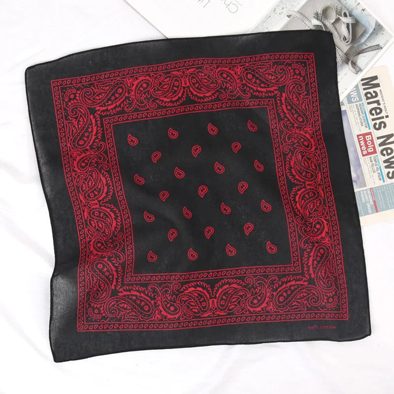 Cotton Cashew Flowers Hip Hop Printed Bandana Men Hijabs Women Qme A-3