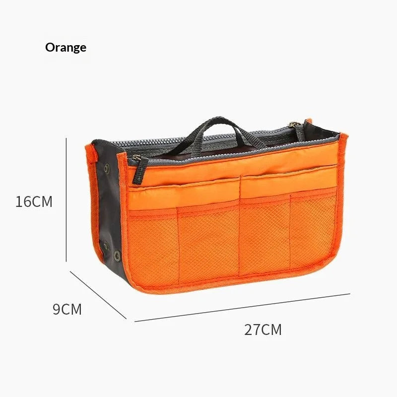 Multifunctional Bi-fold Storage Bag Double Zipper Large Capacity Storage Arrangement Makeup Toiletries Classification Bag Qme A8