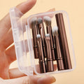 Mini Travel Makeup Brushes Portable Cosmetic Tools Box Foundation Qme Coffee