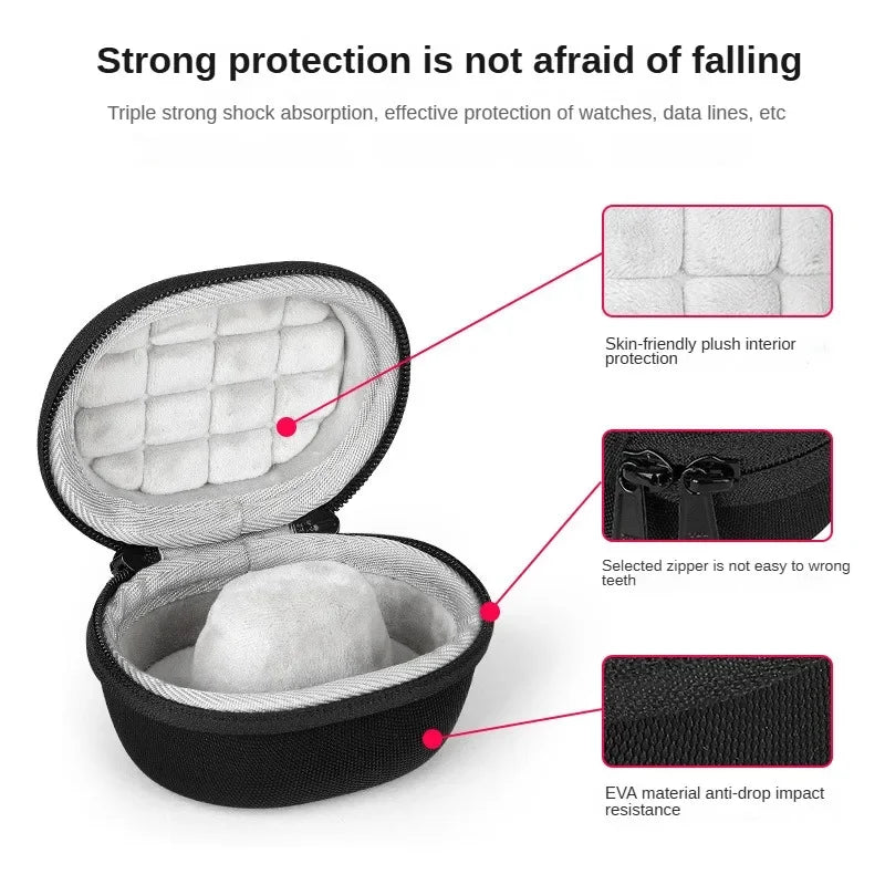 Portable EVA Single Watch Travel Case Watch Storage Organizer Box Watch Holder Waterproof for Smartwatches Zippered Container Qme