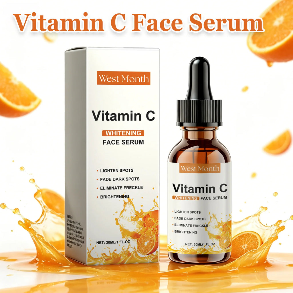 Vitamin C Facial Essence Dark Spot Remover Brightening Moisturizing Firming Serum Fade Fine Lines Improve Dullness Facial Skin Qme