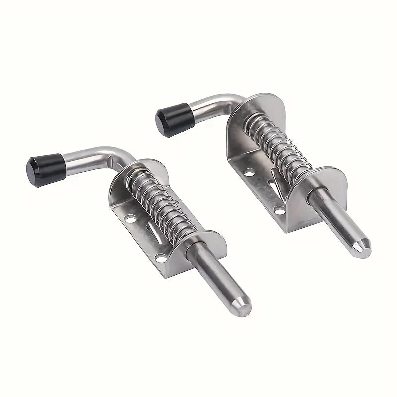2PCS 304 Stainless Steel Spring Latch - Polished, Multi-directional Cabinets and Door Hinges with Secure Locking Mechanism Qme