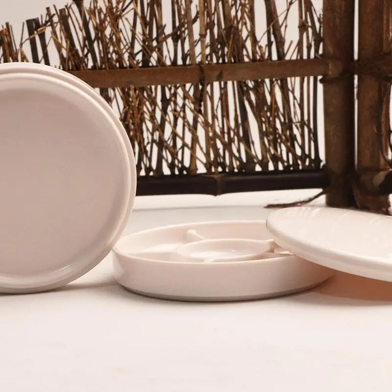 Paint Tray Imitation Porcelain Round Palette Lid Acrylic Watercolor Qme