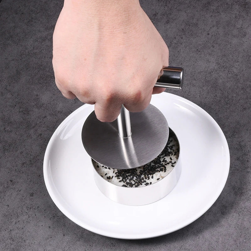 Stainless Steel Hamburger Patty Machine Press Mold Household Qme
