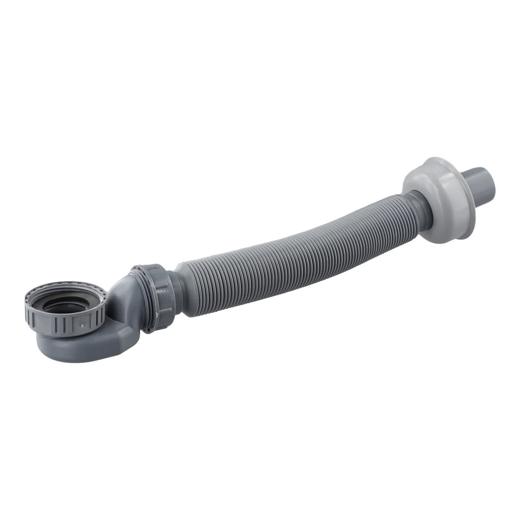 1PC Low Profile Trap Flexible Bathtub Shower Drain Pipe Gray ABS Flat Tube Telescopic Drainage Pipe Basin Drain Pipe Sink Hose Qme