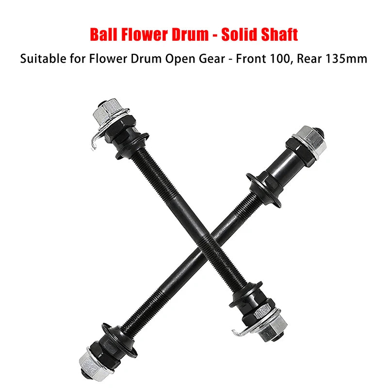 150 Bike Front Rear Wheel Hub Axles Metal Bicycle Solid Spindle Shift Qme