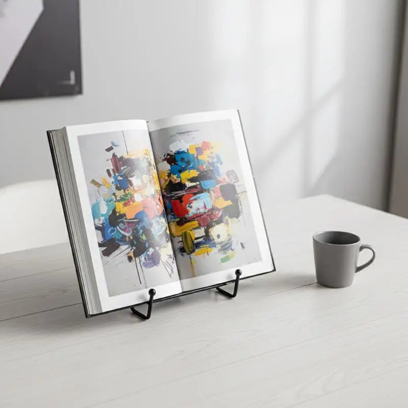 Iron Photo Frame Stand Easel Support Ceramic Disc Studio Album Qme