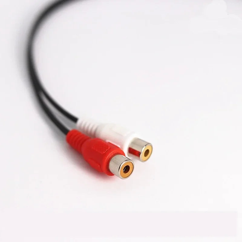 10pcs High Quality Copper 3.5mm Male Jack 3.5 Mm Aux Auxiliary Cable Cord To AV 2 RCA Female Stereo Music Audio Cable Qme