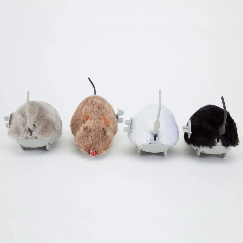 1Pc Funny Lifelike Plush Mouse Running Rat Toy for Cats Dogs Tail Mouse Pets Kids Random Color Qme