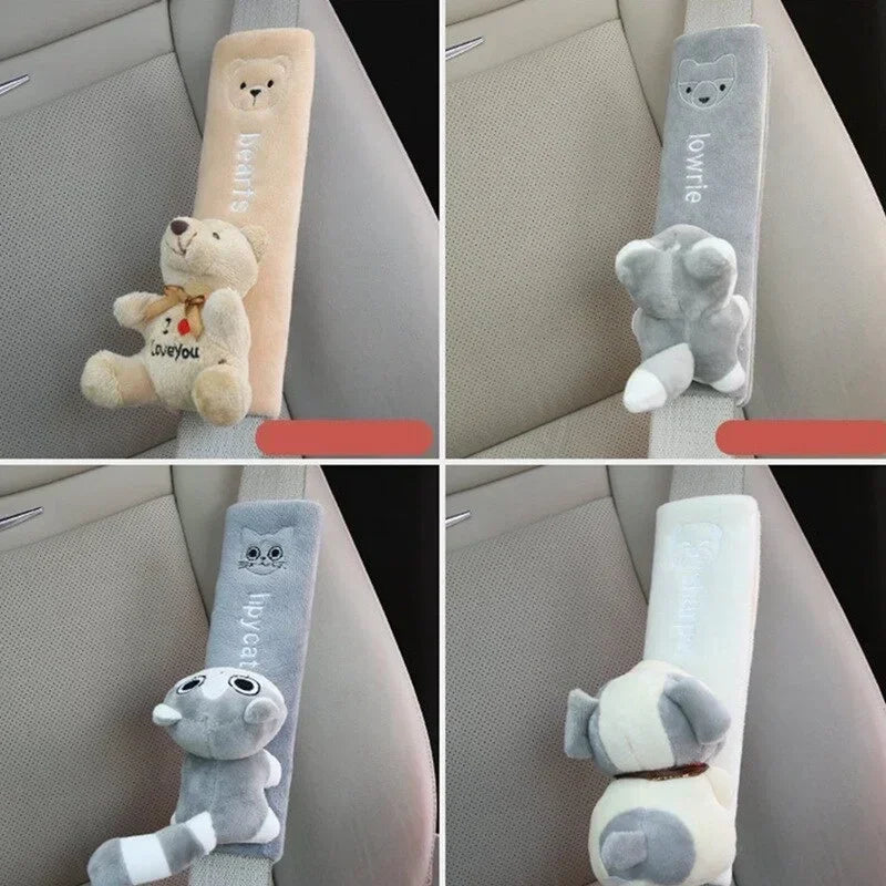 1pcs Cute Animal Car Seat Belt Pads Universal Car Seat Shoulder Strap Pad Cushion Cover Car Belt Protector Safety Belt Cover Qme