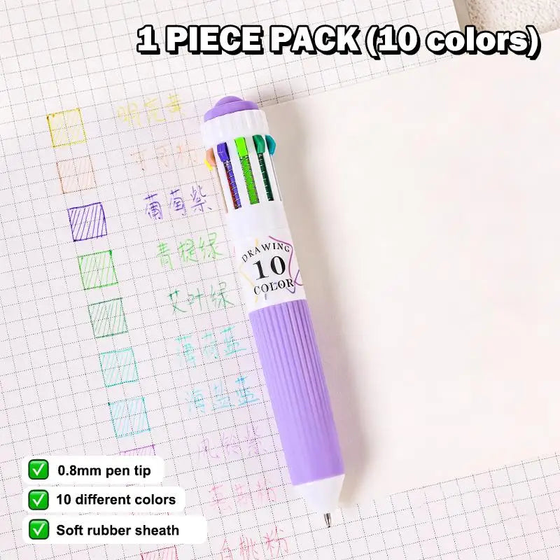 Retractable Multicolor 1 Ballpoint Pen Tip 3 6 Art Student Drawing Qme E