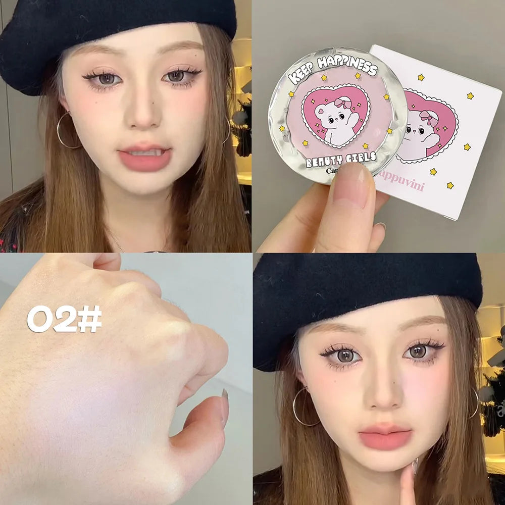 Cappuvini Bear Soft Focus Highlighter Matte Expanding Brightening Qme CP223-2