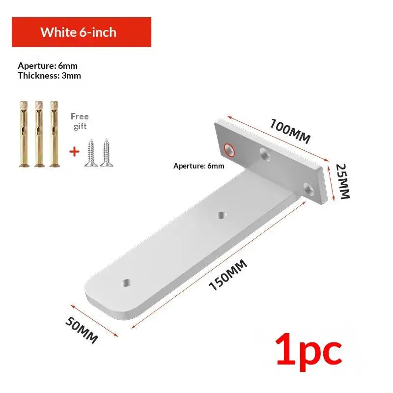 Metal Wall Shelf Support 3mm Thick Black Cast Iron Brackets Heavy Duty Floating Shelf Hanger for Kitchen Bookshelf Storage Qme A6 1