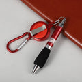 Buckle Ring Lanyard Stationery Retractable Key Chain Ballpoint Pen Qme Red