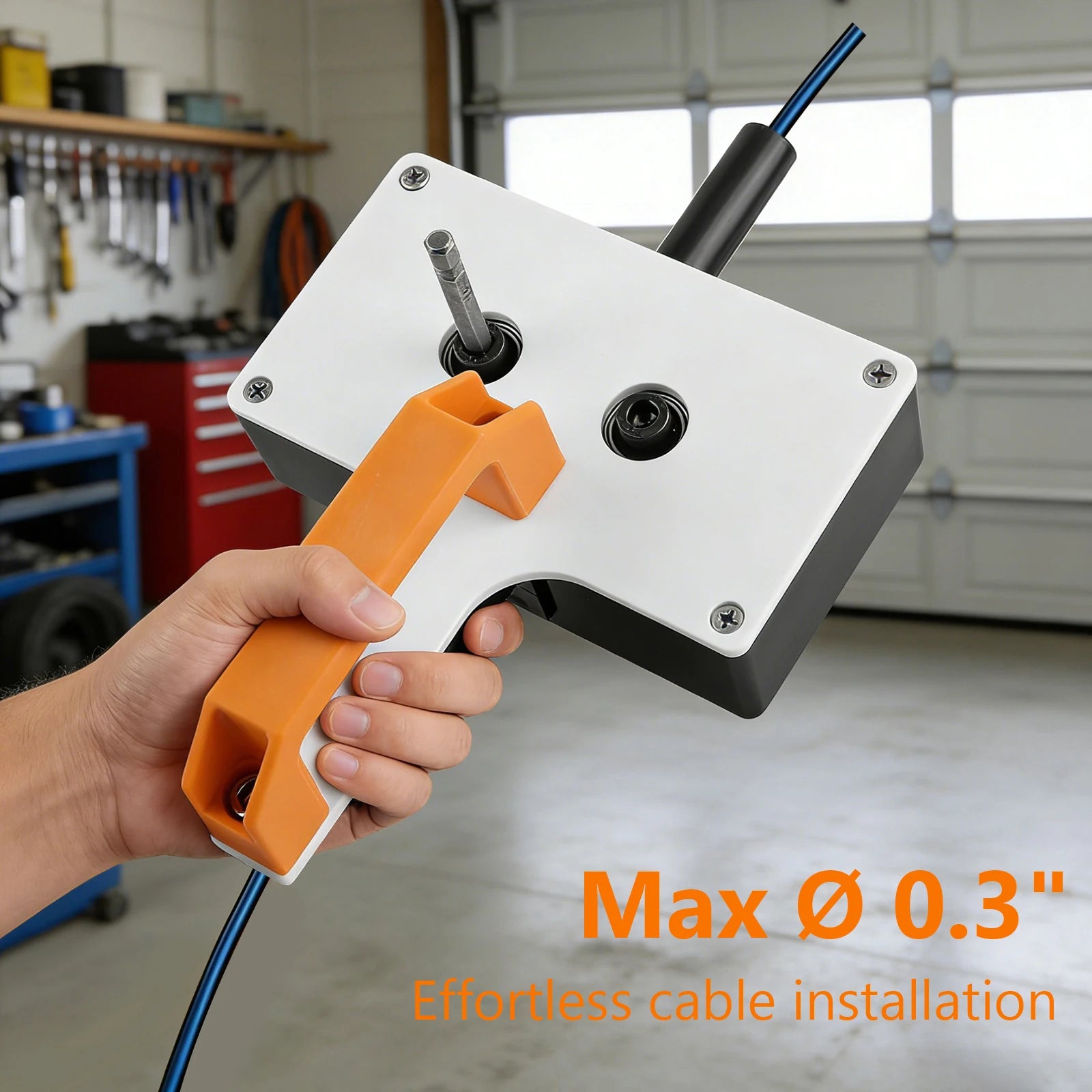 Wire Puller for Conduit Wiring Wire Pulling Tools 0.3inch Max Cables Threading Machine for Electrician Pipe Narrow Spaces Wall Qme