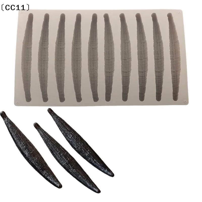 10 Cavity Vanilla Mousse Cake Silicone Mold Chocolate Ladyfingers Qme