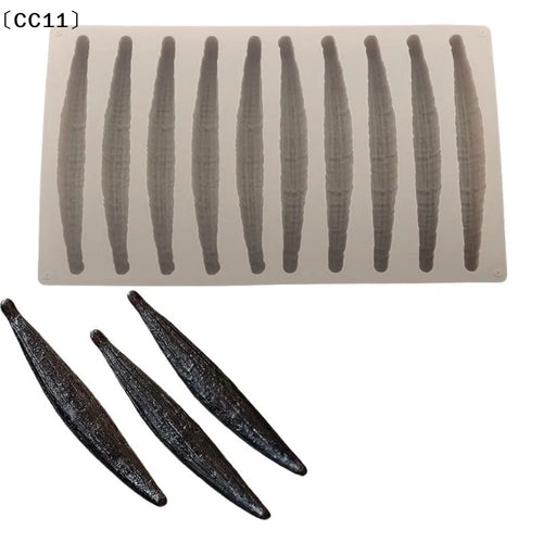 10 Cavity Vanilla Mousse Cake Silicone Mold Chocolate Ladyfingers Qme