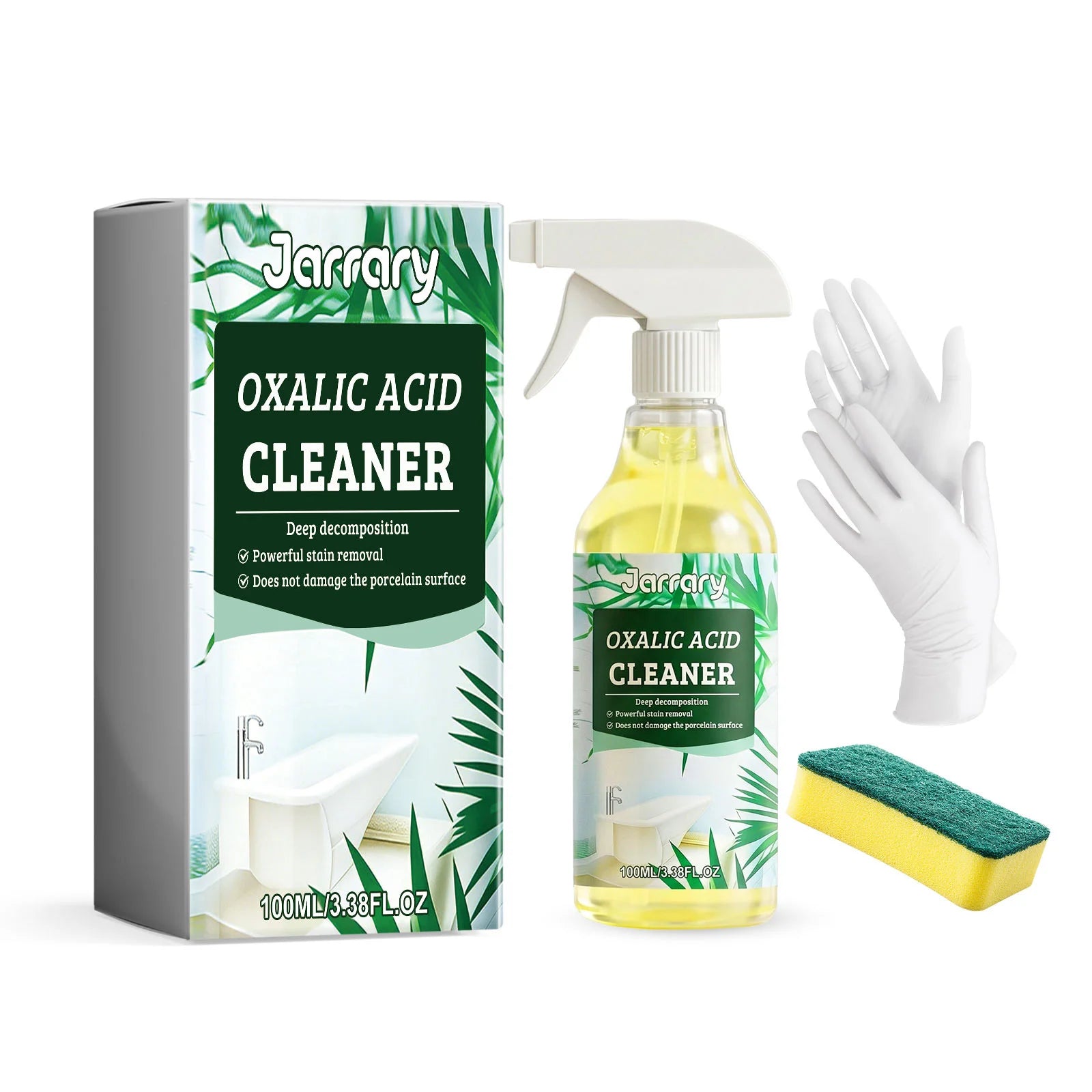 Oxalic Acid Cleaner Spray Quickly Dissolve Limescale Remove Stubborn Dirt Protect Surface Material Multipurpose Bathroom Cleaner Qme 100ML Boxed