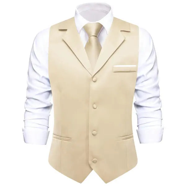 Single Lapel Waistcoat Black or Pink or Gold or Purple or Apricot Slim Sleeveless Formal Daily Vest Top Qme