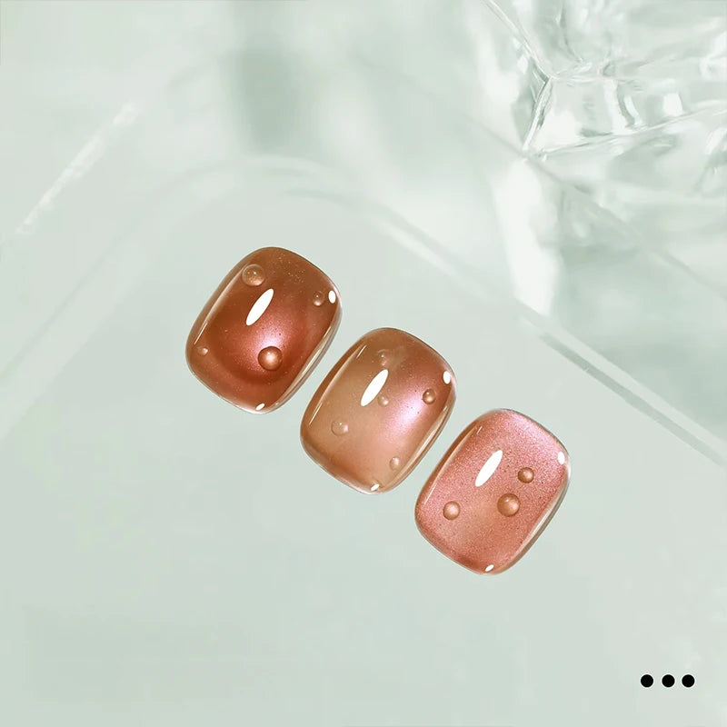 1 One-step Cat Eye Nail Polish Gel No Coat Base Required Autumn Qme