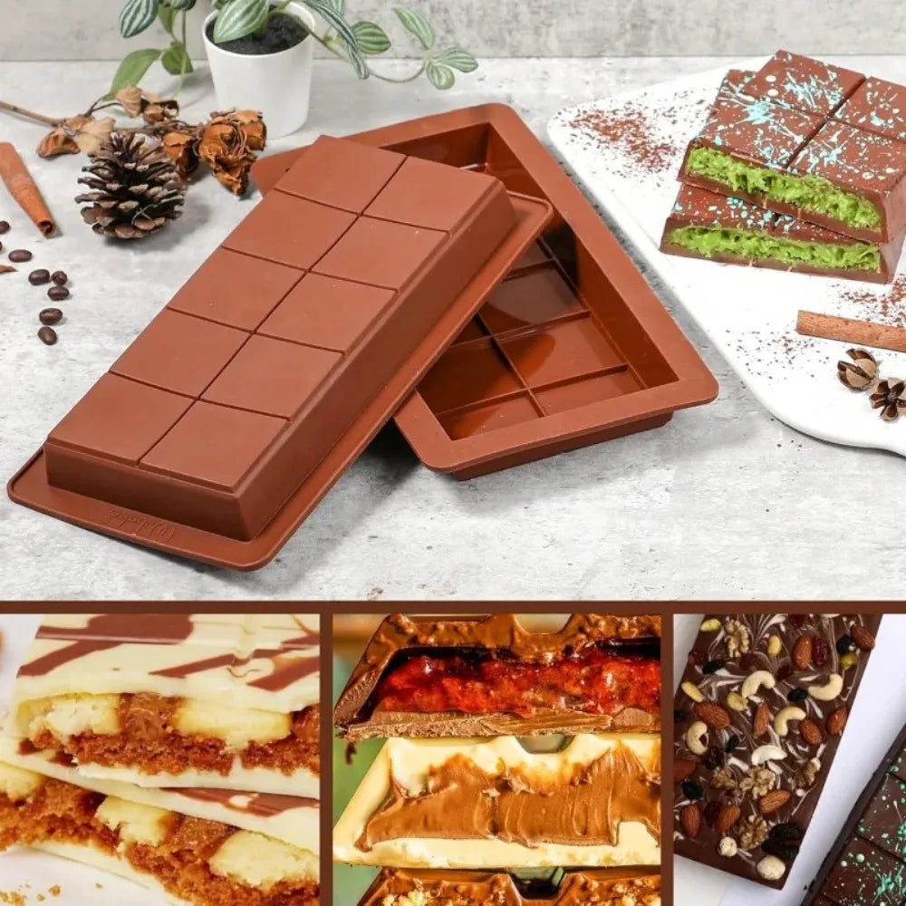 Chocolate Bar Molds Silicone Bars Break Apart Wax Melt Mould Easy Qme
